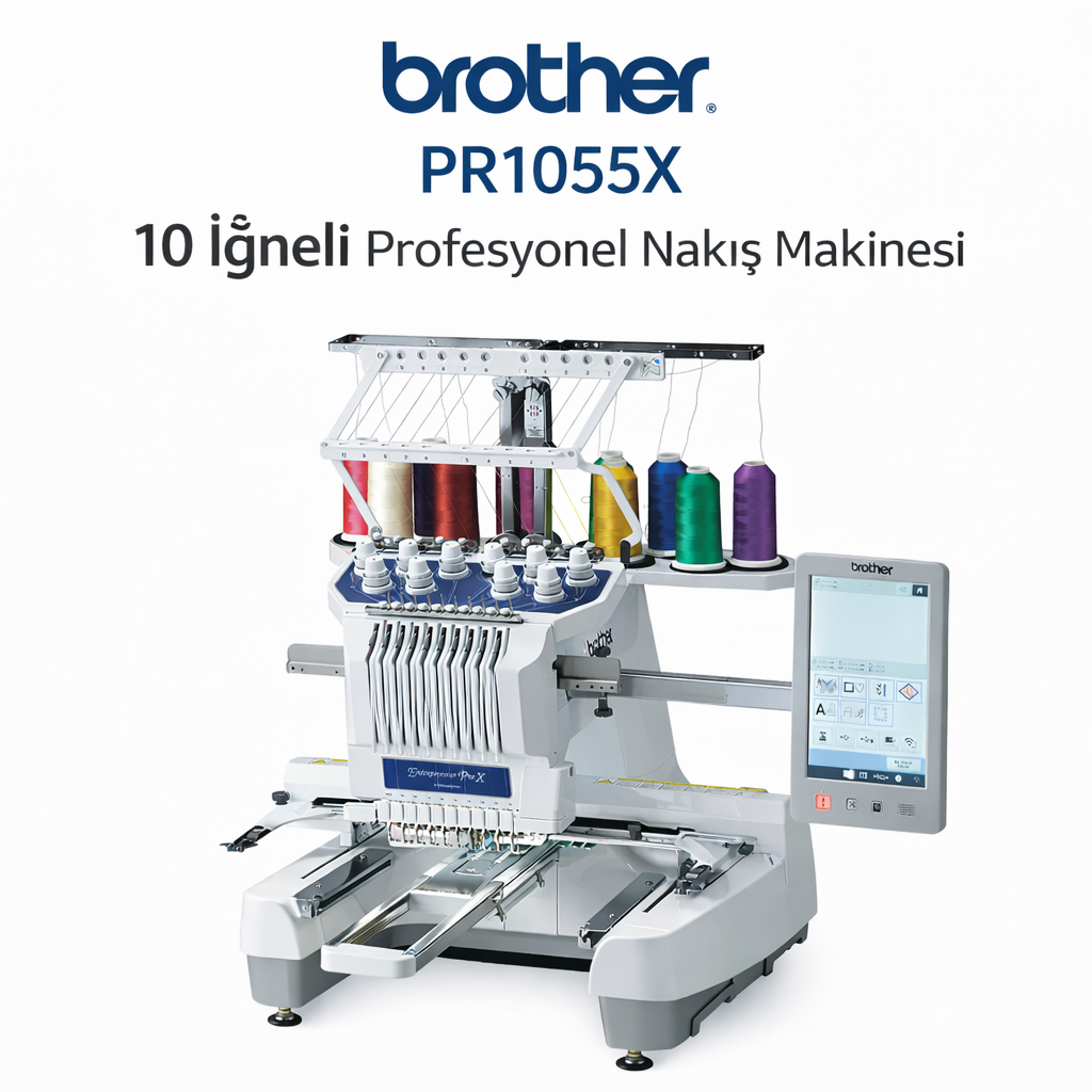 Brother PR1055X – 10 İğneli Profesyonel Nakış Makinesi