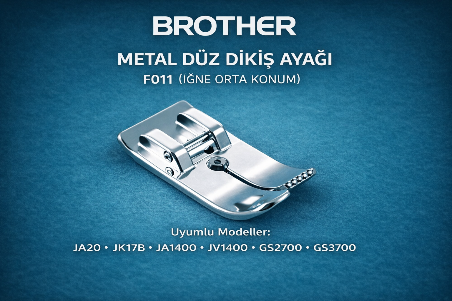 BROTHER Metal Düz Dikiş Ayağı (İğne Orta Konum) – F011